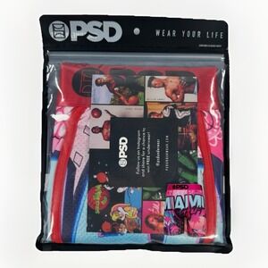 PSD Underwear Miami Beach City Pink Blue Boxer Briefs‎ Men's XXL 44-48 NWT